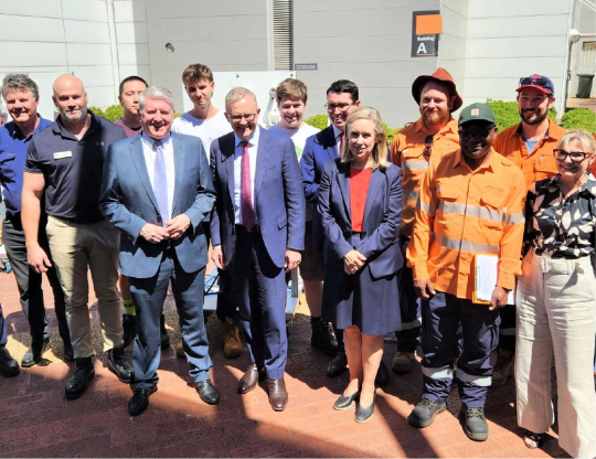 Prime Minister Anthony Albanese and Minister McGuirk at Midland TAFE