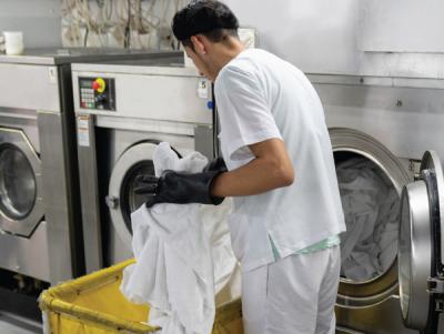 Man doing laundry