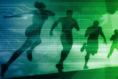 Digital image of people running