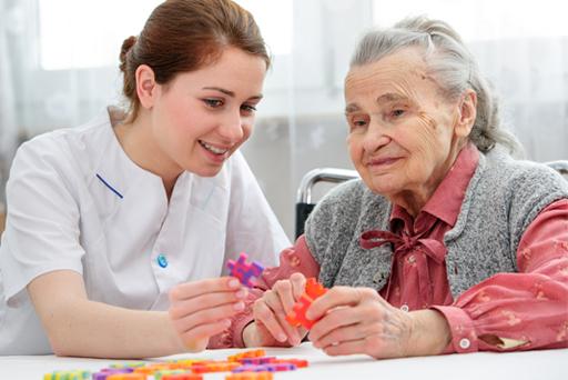 Working in aged care.