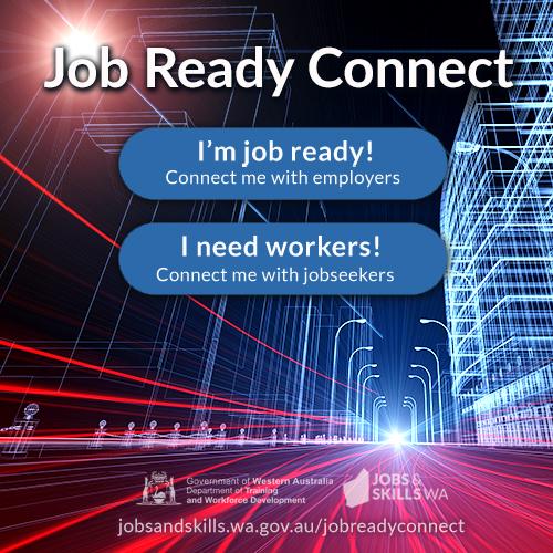 text displaying job ready connect